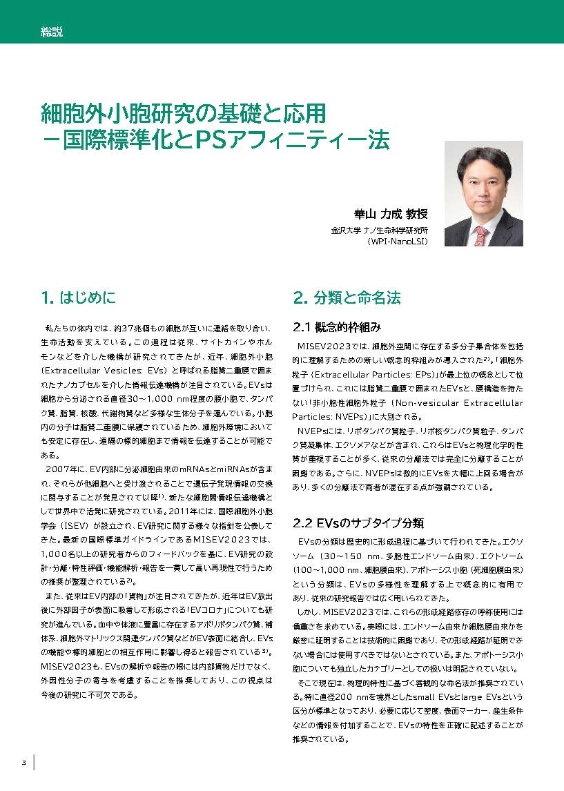 細胞外小胞・エクソソーム研究試薬カタログイメージ