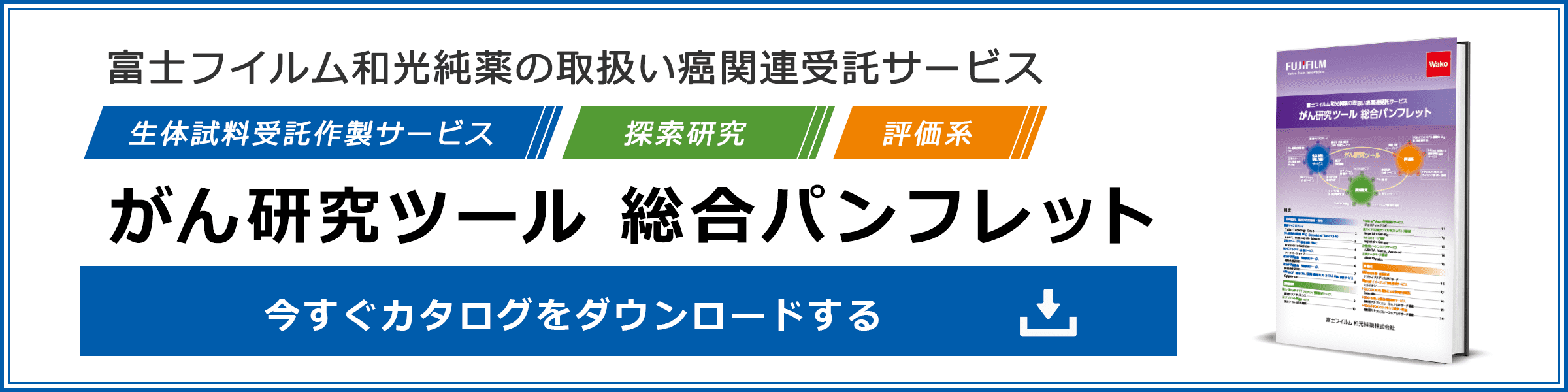 がん研究ツール総合パンフレット 今すぐカタログをダウンロードする