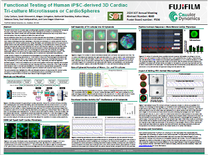 Functional Testing of Human iPSC-derived 3D Cardiac Tri-culture Microtissues or CardioSpheres