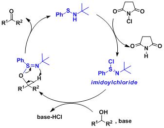 イミドイルクロリドを活性種とする向山酸化の反応メカニズム