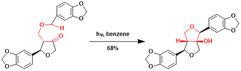光照射による環状化合物の合成例