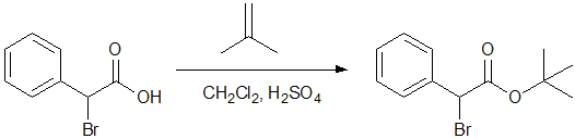 イソブテンによるカルボキシ基の保護反応
