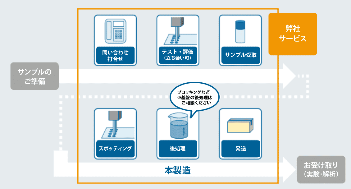 図解：マイクロアレイ サービスの流れ