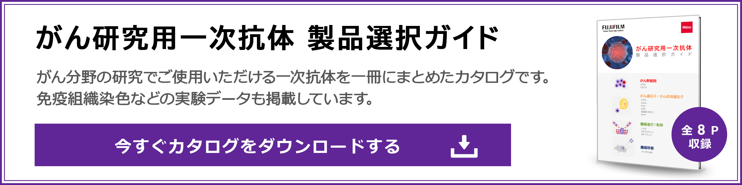 がん研究用一次抗体 製品選択ガイドDLお申込みはこちら