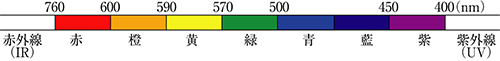 (参考) 光の色と波長の関係