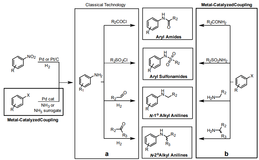 Figure 4. Using Buchwald-Hartwig technology to replace classical methods to install industrial relevant motifs.