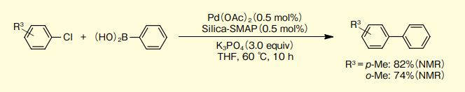図７．活性化されていない塩化アリールを用いた鈴木 - 宮浦クロスカップリング