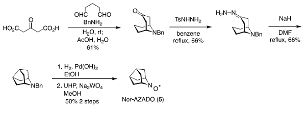 Scheme 1. Preparation of Nor-AZADO(5).