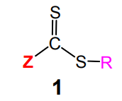 Figure 2. Structure of RAFT agent