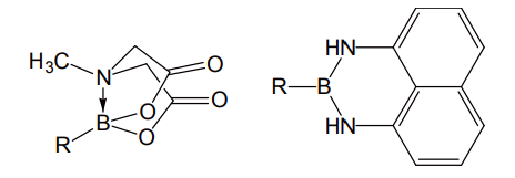 図 7 MIDA ボロネート（左）と、1,8-ジアミノナフタレンアミド（右）