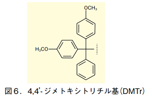 図6．4,4'-ジメトキシトリチル基（DMTr）