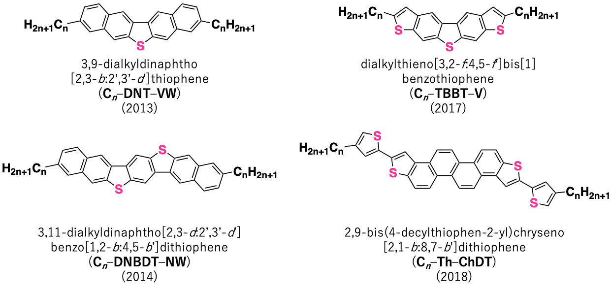 図4. 低分子系半導体−p型③．