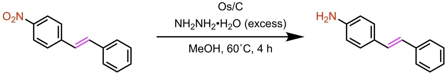 図2.  Os/Cとヒドラジン一水和物によるニトロ基の選択的還元