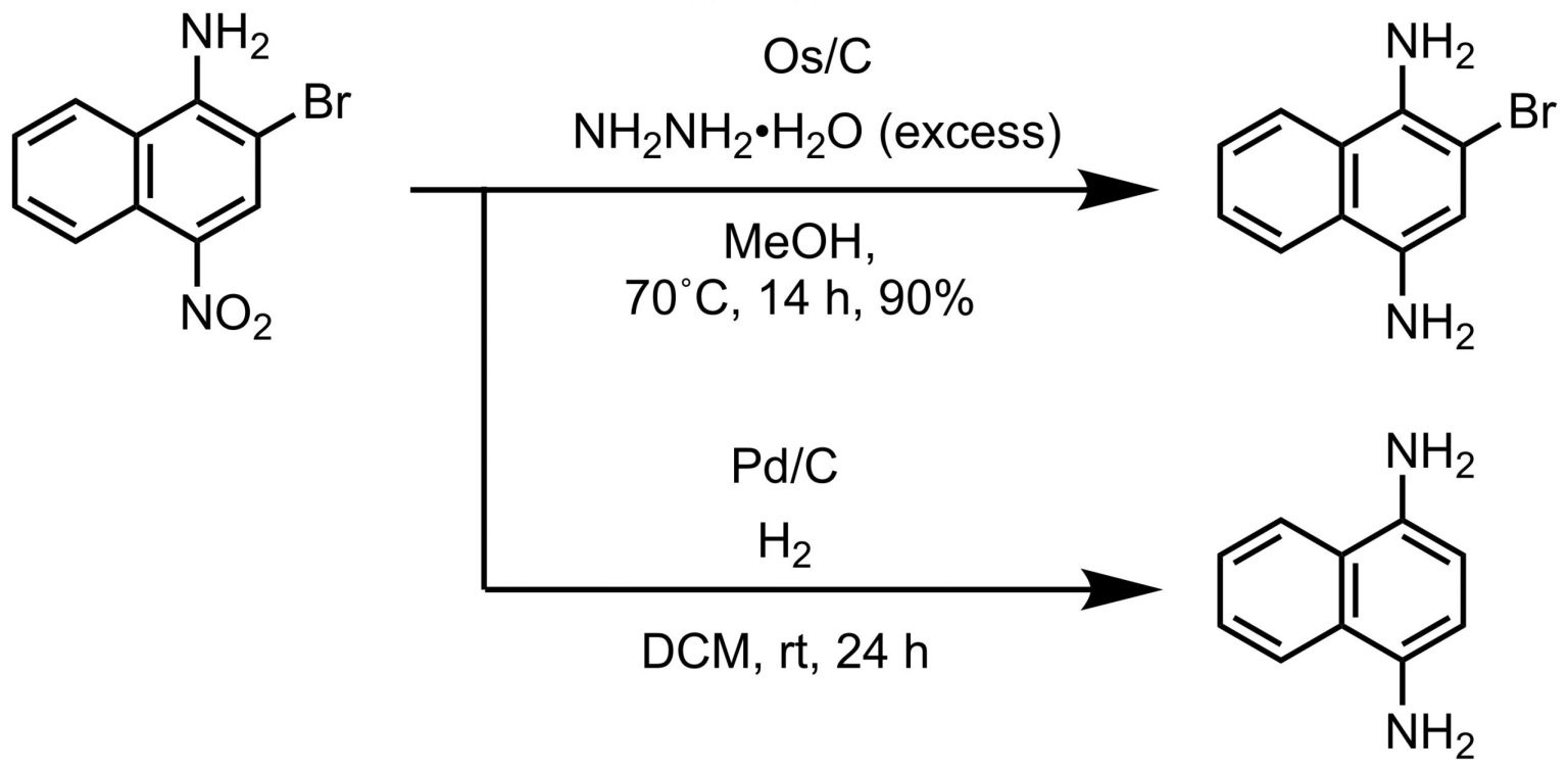 2-ブロモ-4-ニトロ-1-ナフチルアミンの還元