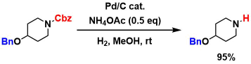 アンモニア源はPd/C-H2条件でのベンジル除去に対して阻害剤として機能します