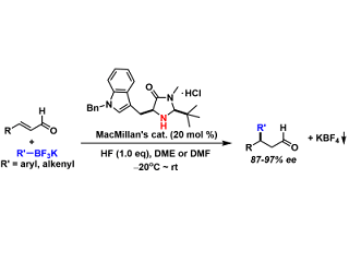 有機触媒によるトリフルオロボレート塩の不斉共役付加