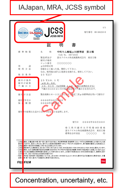 JCSS calibration certificate